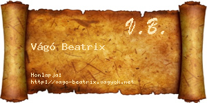 Vágó Beatrix névjegykártya