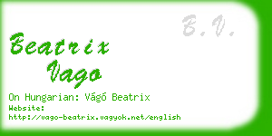beatrix vago business card